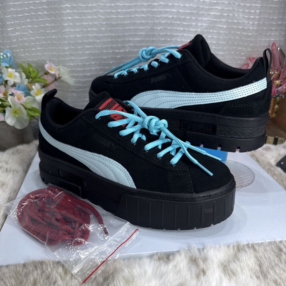 (M5) Puma x Dua Lipa WOMENS Mayze SD -Size 8-387294 05,Black/Blue Glow